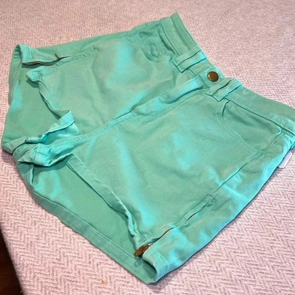 American Apparel Green Cotton Stretch Shorts. Size 24/25. Made  in USA. - Picture 4 of 10